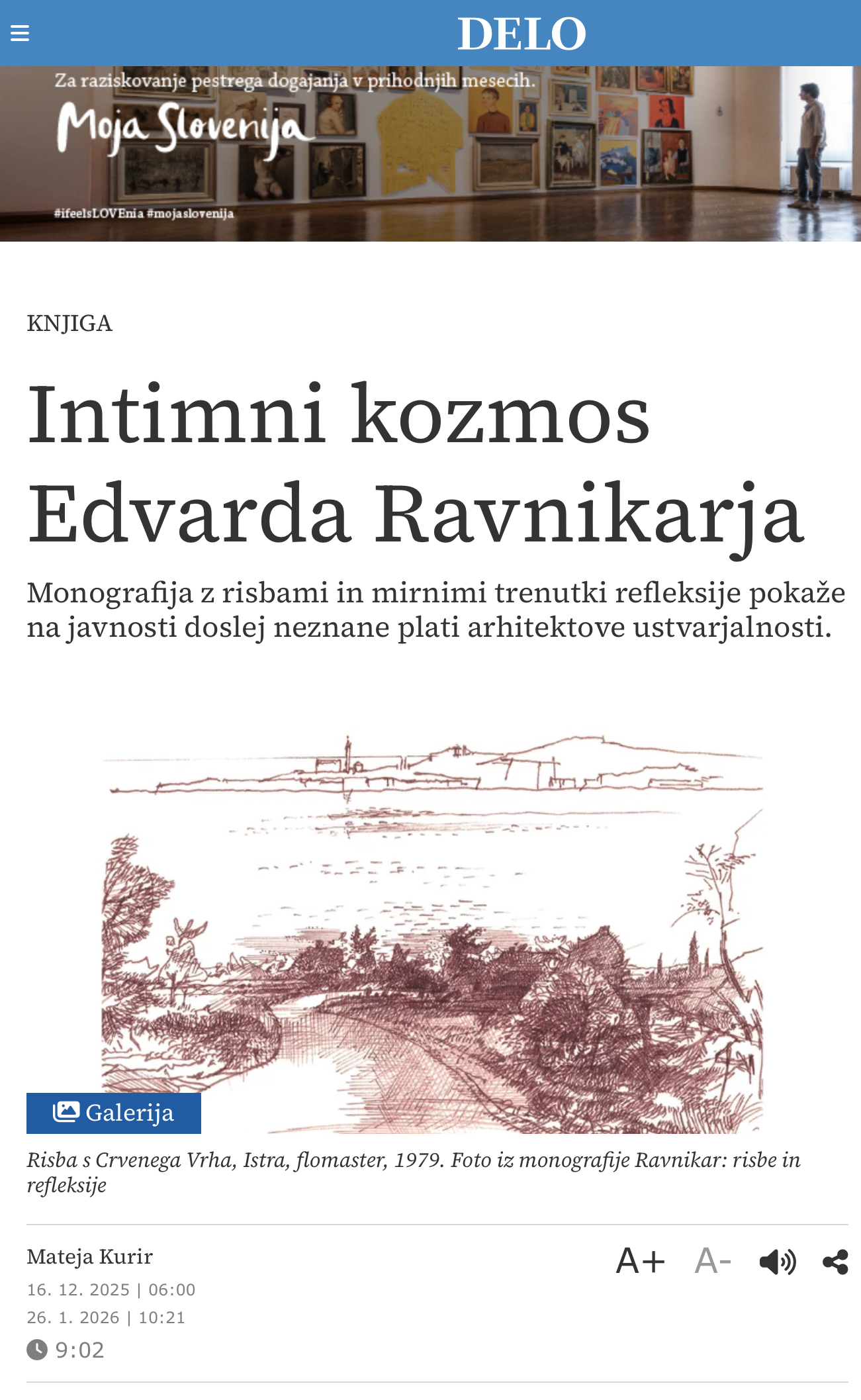 Skica iz knjige Edvarda Ravnikarja - Ravnikar