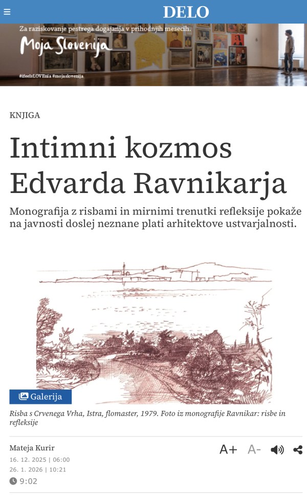 Skica iz knjige Edvarda Ravnikarja - Ravnikar